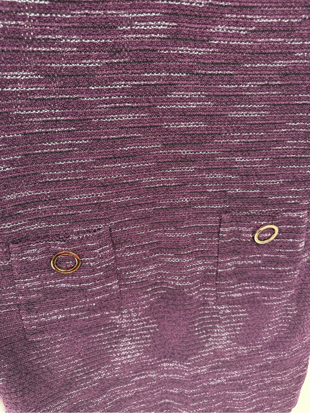 Misook Tweed Shift Dress Purple Black White Formal Casual Size Medium - Picture 4 of 6